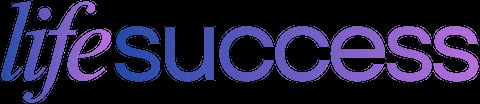 Life Success logo in purple italic and bold lettering on transparent background